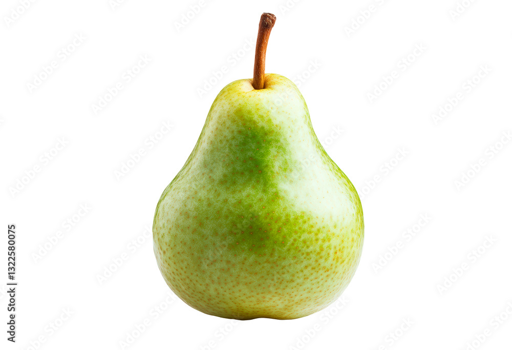 A vibrant green pear isolated on transparent background A vibrant green pear isolated on transparent background