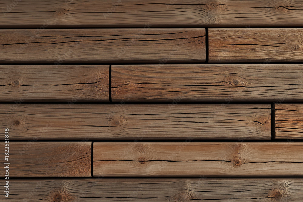 Fototapeta premium Helle Holzpaneele bilden elegantes Muster an einer Wand