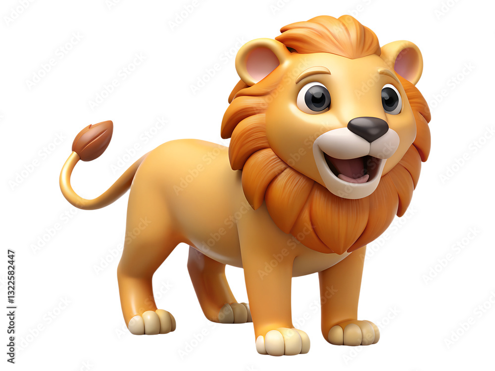 Obraz premium funny-lion-vector-illustration
