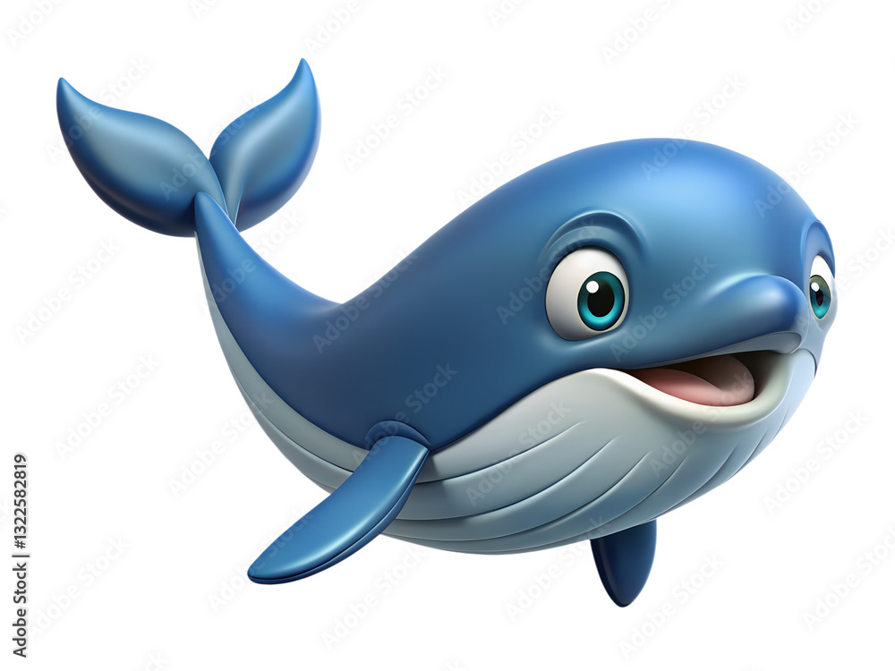 Obraz premium funny-whale-vector-illustration