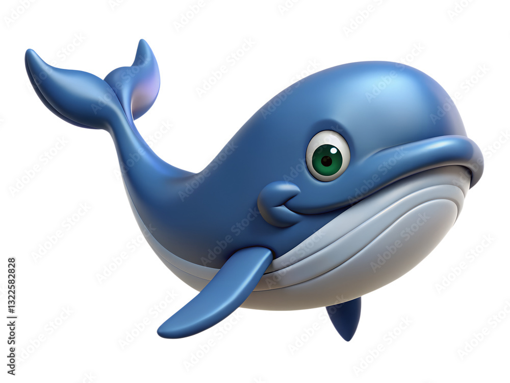 Fototapeta premium funny-whale-vector-illustration