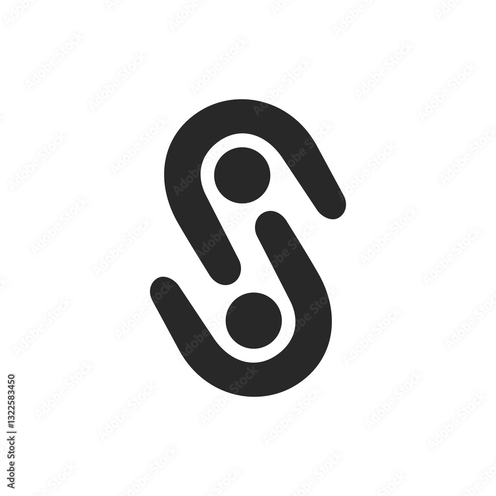 A vector logo is a person showing his head and hands. 2 objects is viewed from above and rotated 180 degrees. Flat color. A vector logo is a person showing his head and hands. 2 objects is viewed from above and rotated 180 degrees. Flat color.