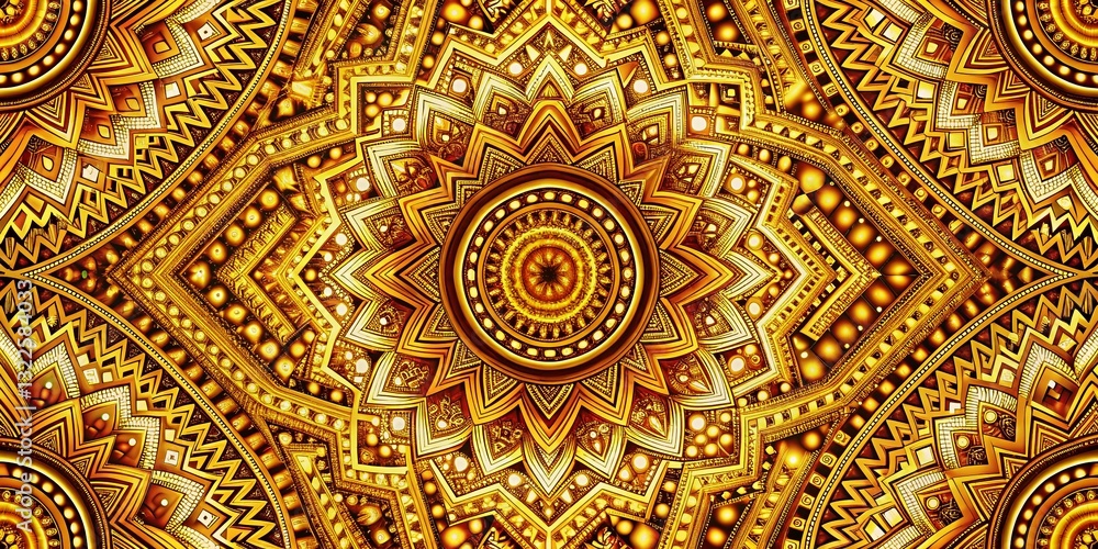 Golden Tribal Abstract Pattern: Long Exposure Ethnic African Background Golden Tribal Abstract Pattern: Long Exposure Ethnic African Background