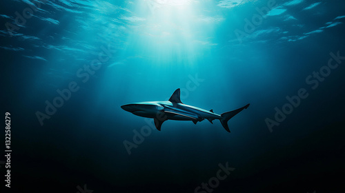 Wallpaper Mural Schwertfisch schwimmt majestätisch durch blaues Wasser in tiefer See

 Torontodigital.ca