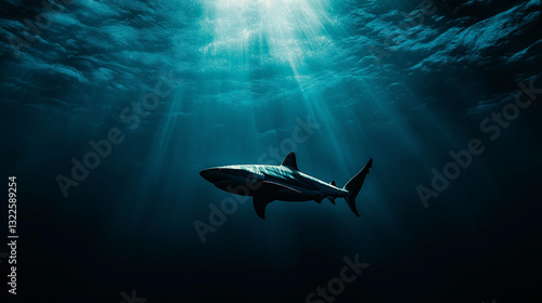 Wallpaper Mural Schwertfisch schwimmt majestätisch durch blaues Wasser in tiefer See

 Torontodigital.ca