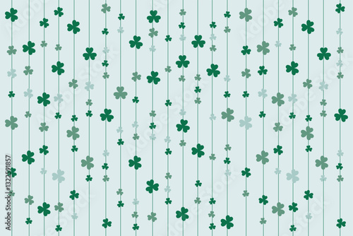 Seamless clover pattern for st Patrick's day vector illustration