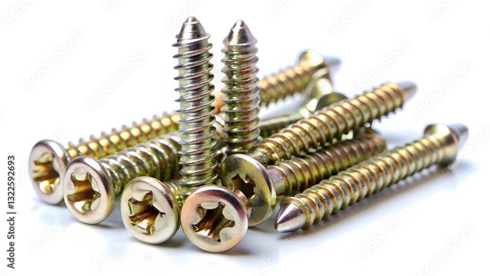 Close-up of Self-Tapping Screws Close-up of Self-Tapping Screws