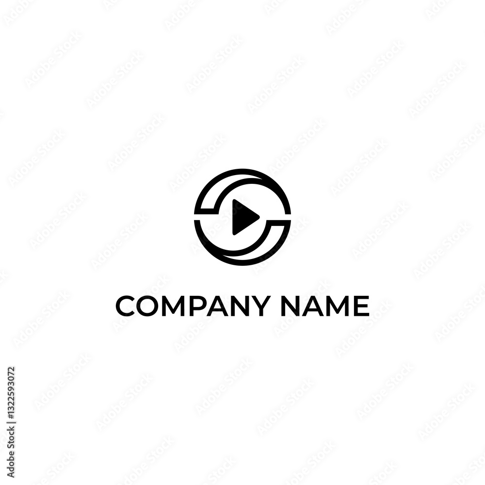 Letter S Play Button Media Music Video Player Audio Simple Vector Logo Design Letter S Play Button Media Music Video Player Audio Simple Vector Logo Design