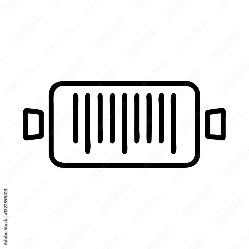 Barcode icon , simple line art. Identification, scanning, and retail themes. Ideal for technology, e-commerce, and business blogs/sites. Barcode icon , simple line art. Identification, scanning, and retail themes. Ideal for technology, e-commerce, and business blogs/sites.