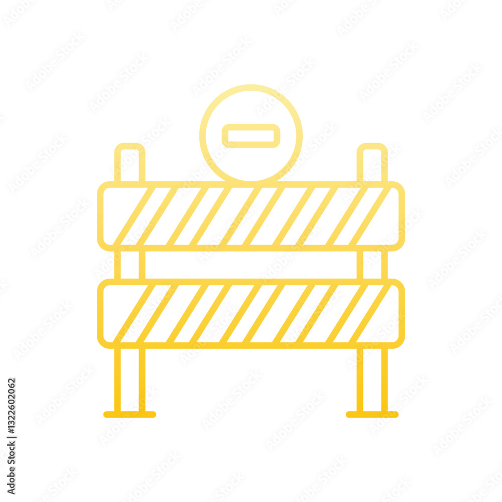 Road Block Vector icon Road Block Vector icon