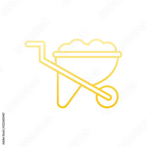 Wheelbarrow  Vector icon