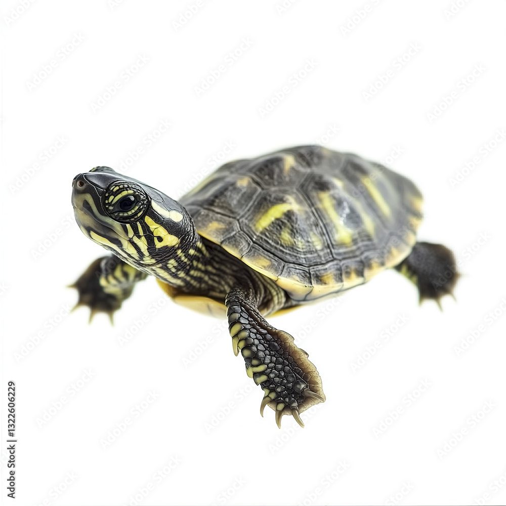 baby turtle isolated on white background baby turtle isolated on white background