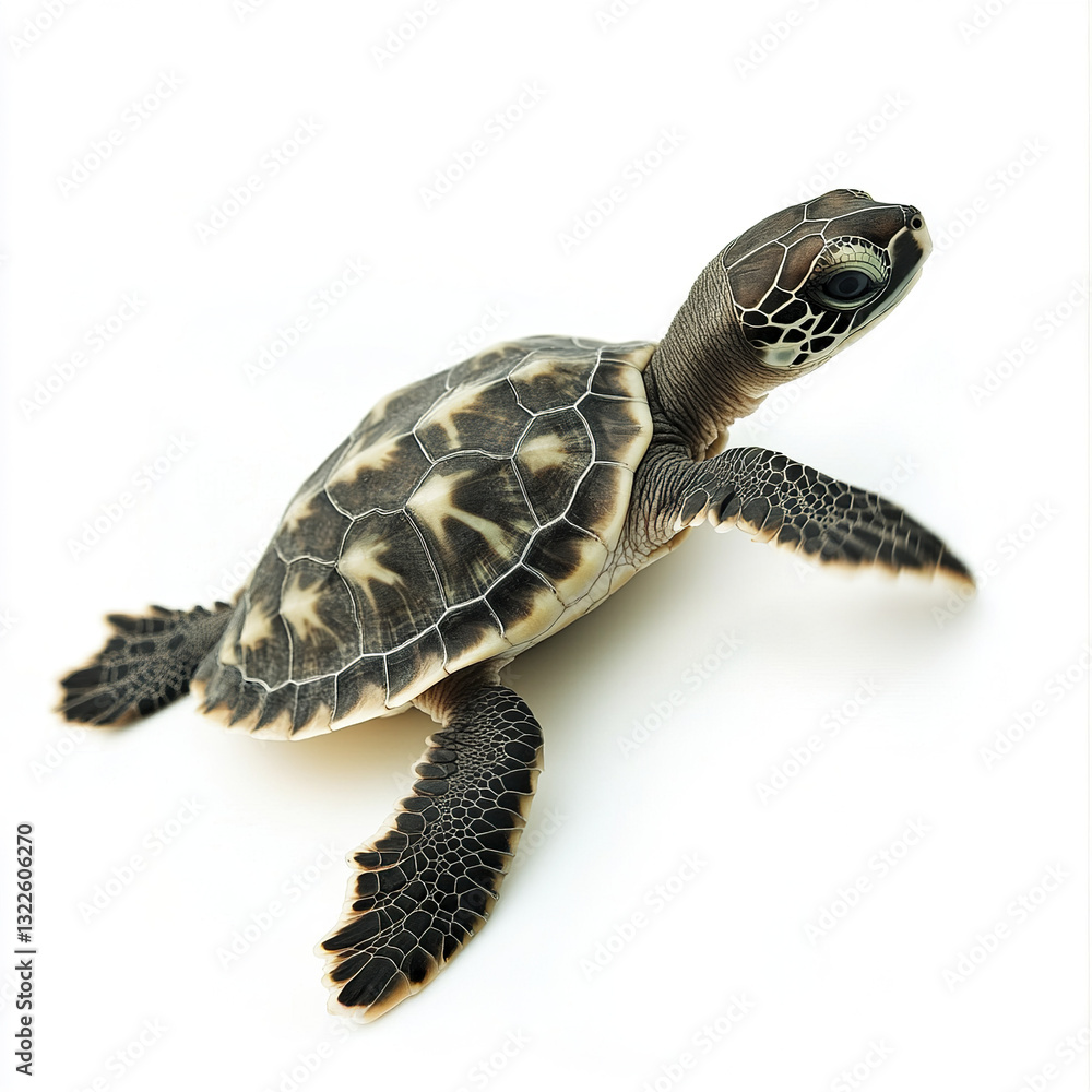 Obraz premium baby turtle isolated on white background