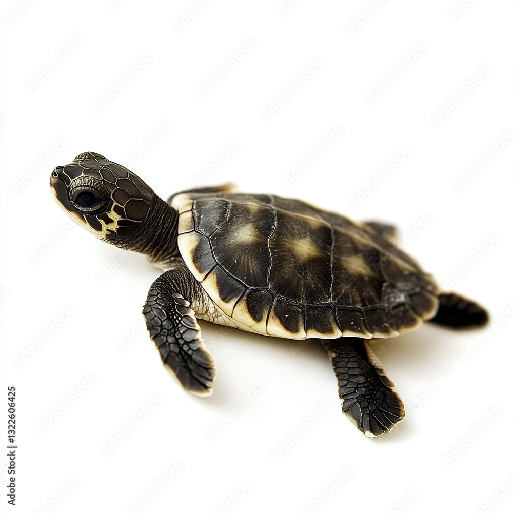 Obraz premium baby turtle isolated on white background