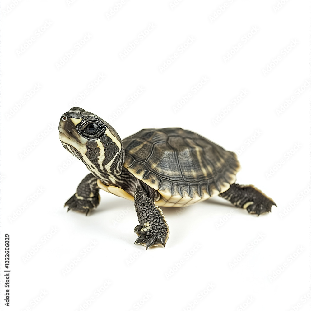baby turtle isolated on white background baby turtle isolated on white background