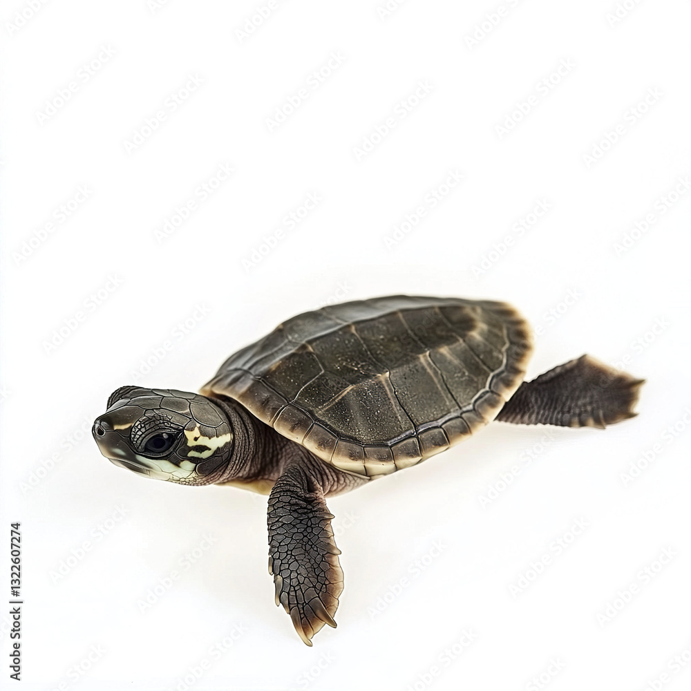 Obraz premium baby turtle isolated on white background