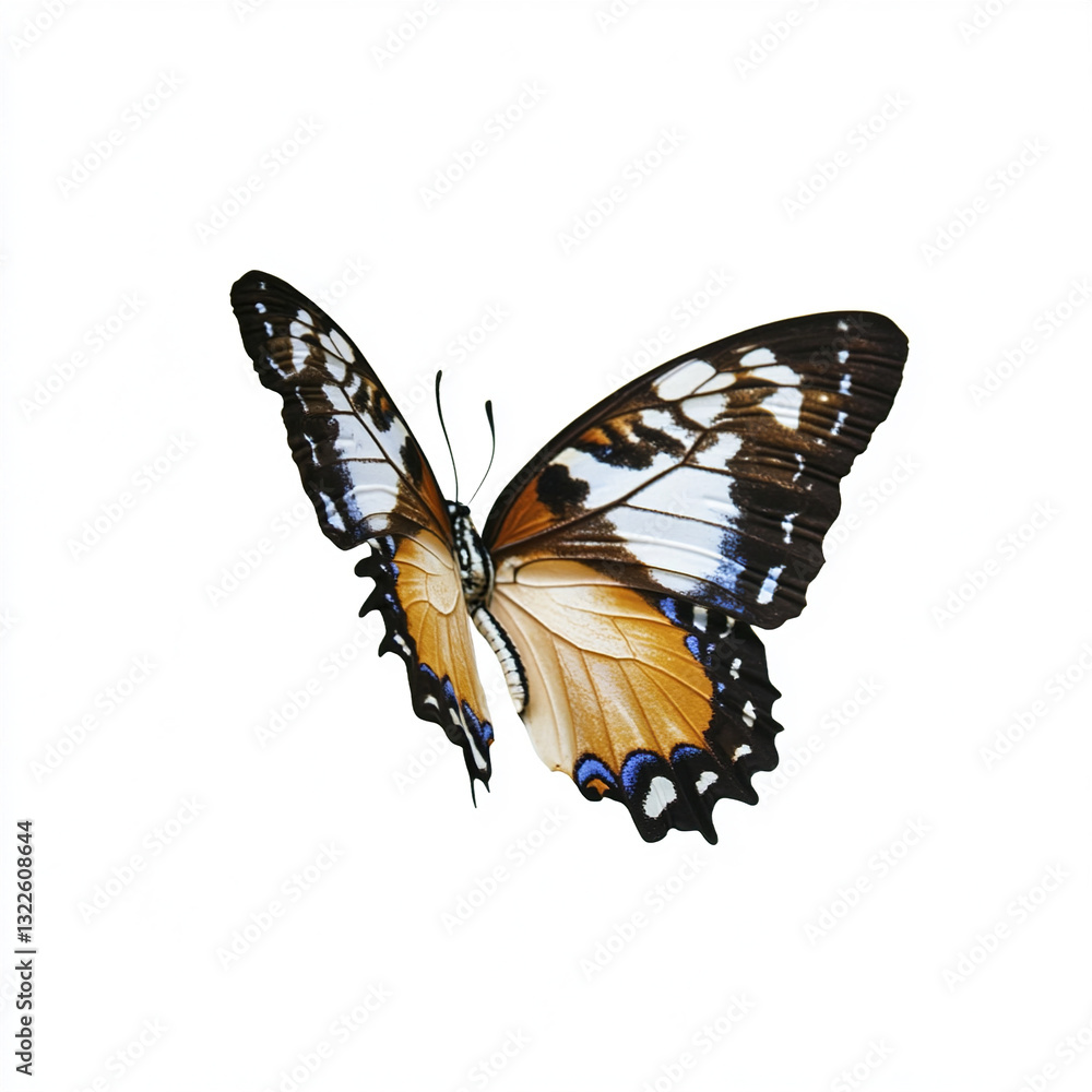 beautiful butterfly with vibrant wings on white background beautiful butterfly with vibrant wings on white background