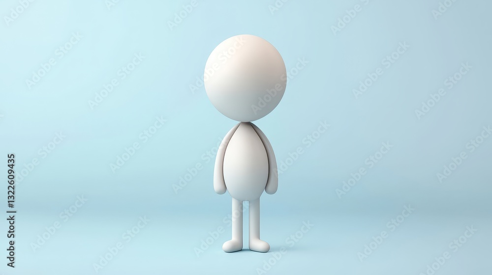 3d rendered man on blue background, a symbolic representation of strength and modern digital art 3d rendered man on blue background, a symbolic representation of strength and modern digital art
