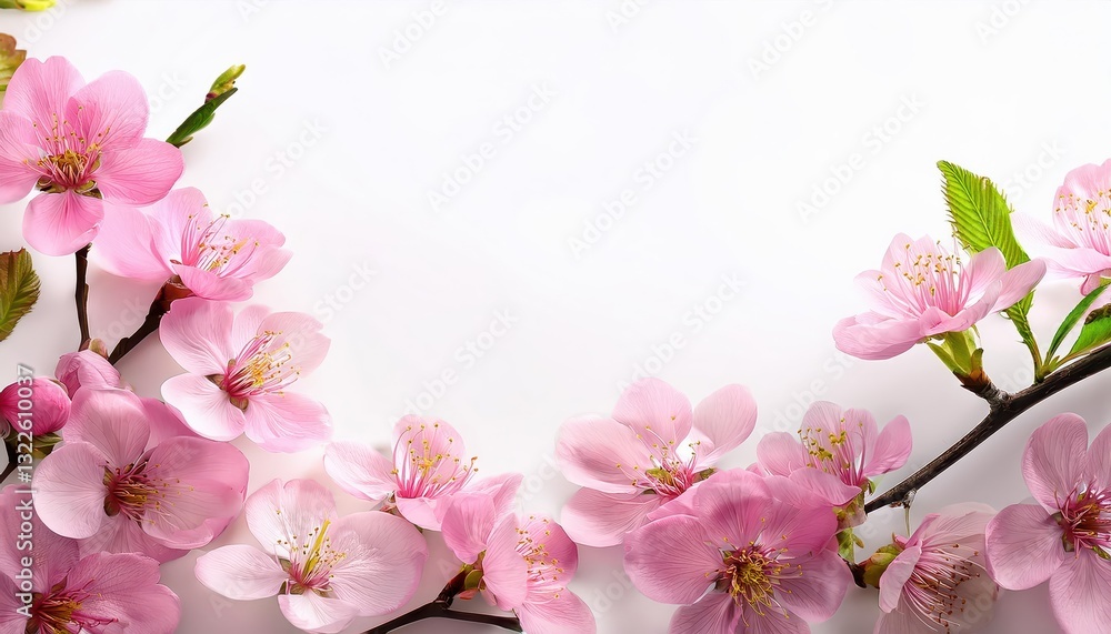 Enchanting Isolation A Bounty of Pink Blossoms Blooming Against an Ethereal Spring Backdrop, Invoking a Sense of Serenity and Tranquility Enchanting Isolation A Bounty of Pink Blossoms Blooming Against an Ethereal Spring Backdrop, Invoking a Sense of Serenity and Tranquility
