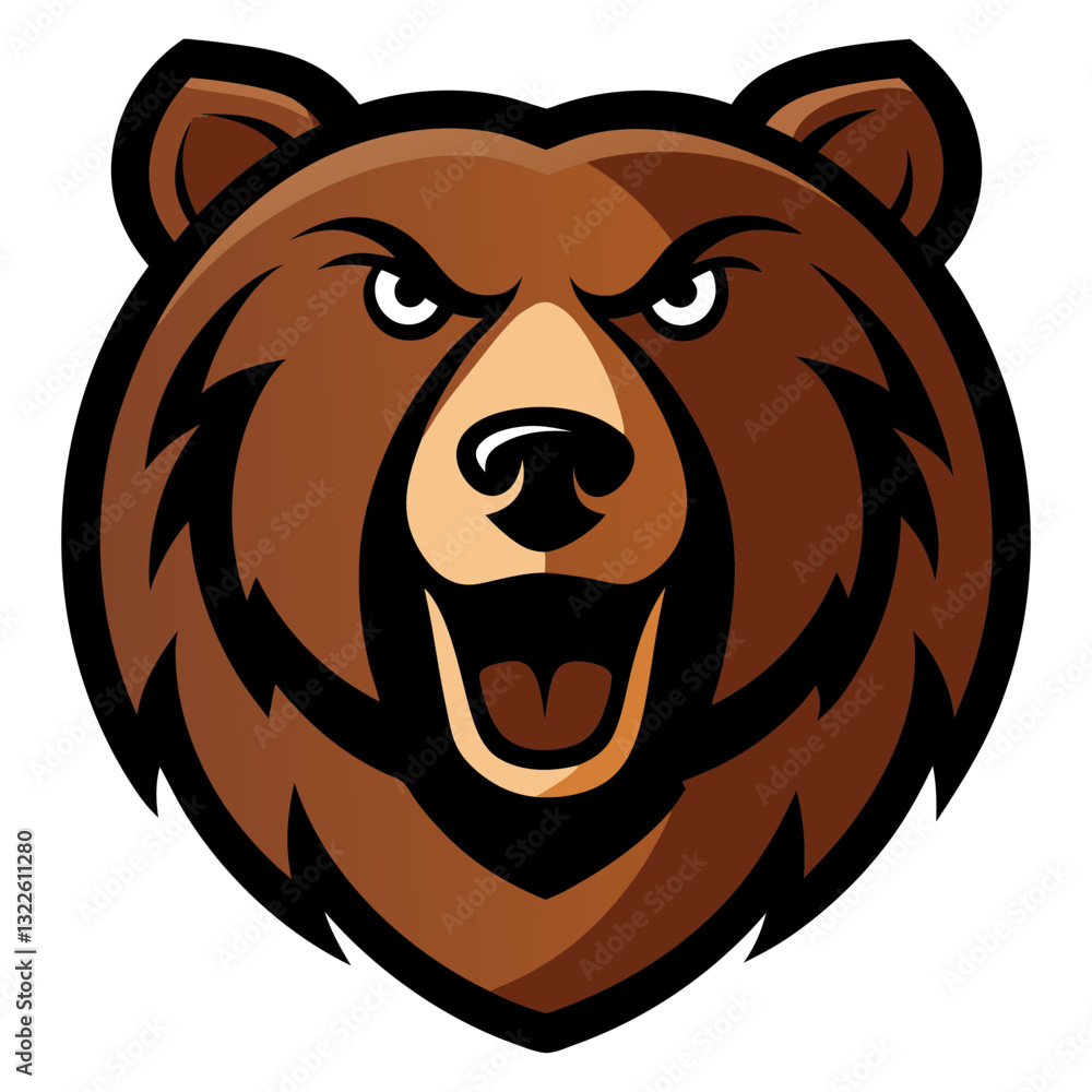 Brown Bear head mascot logo design vector Brown Bear head mascot logo design vector