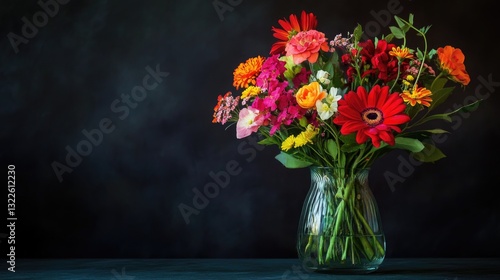 Wallpaper Mural A Colorful Bouquet Of Flowers Sitting In A Glass Vase Torontodigital.ca