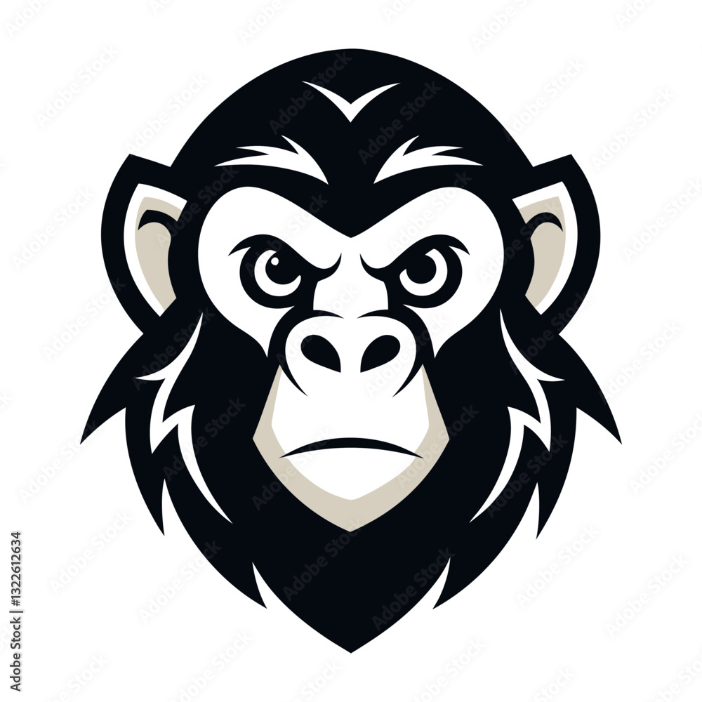 Fototapeta premium Bonobo head mascot logo design vector