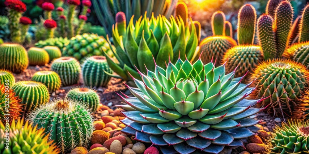 Stunning Cactus Landscape Photography: Agave, Succulents & Desert Spines Backgrounds Stunning Cactus Landscape Photography: Agave, Succulents & Desert Spines Backgrounds