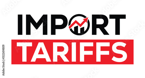 Import tariffs rise concept, symbolizing economic impact, global trade costs, and taxation. Business finance, duty charges, and market regulation representation. Economic policy and international comm