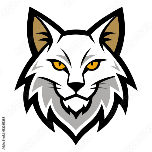 Bobcat head mascot logo design vector