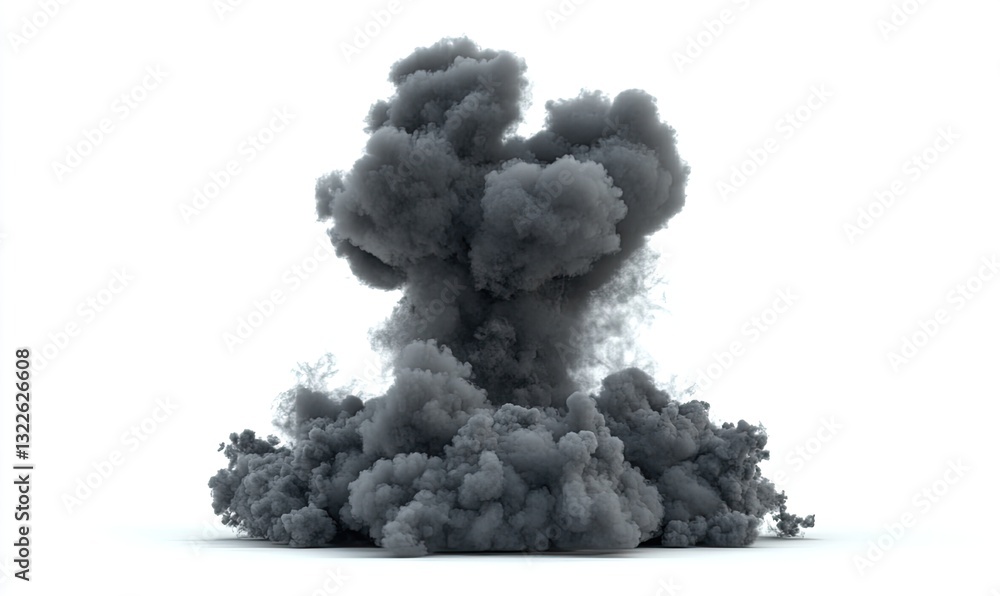 Dense dark gray smoke explosion Dense dark gray smoke explosion