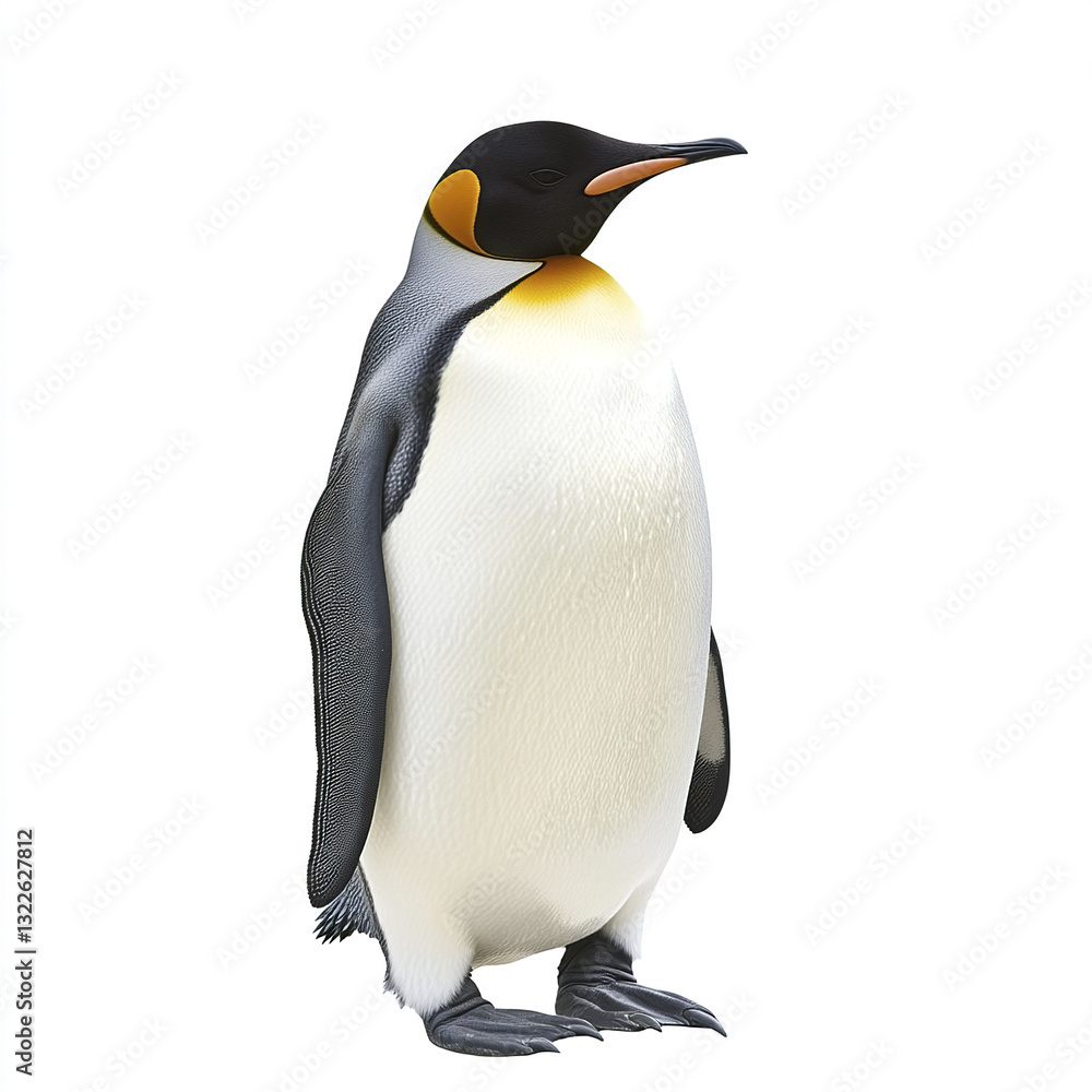 Obraz premium penguin stands isolated on white background