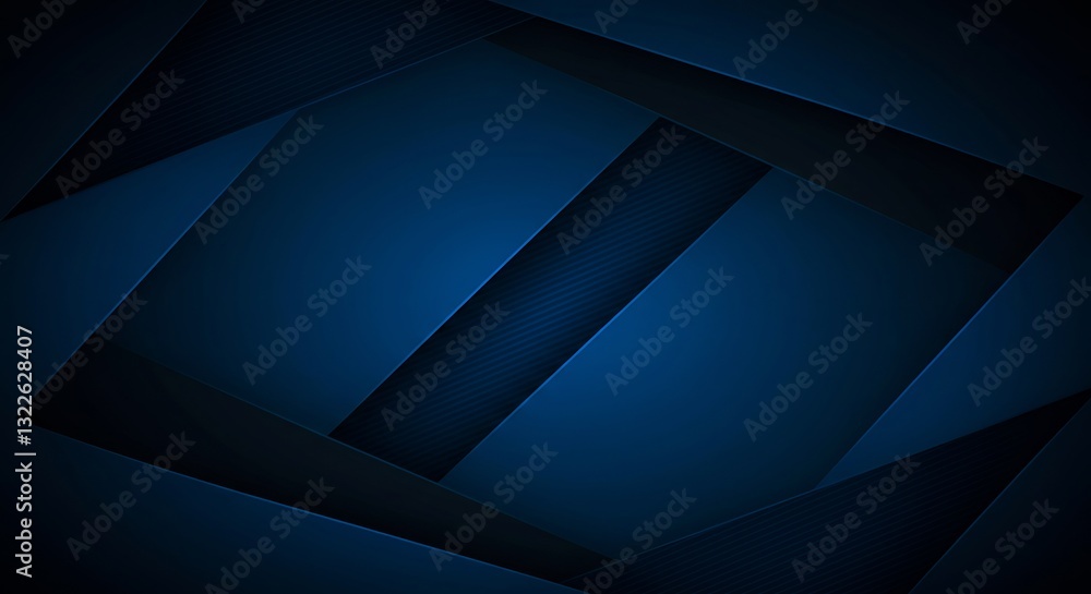 Abstract Deep Blue Geometric Design. AI Generated Abstract Deep Blue Geometric Design. AI Generated