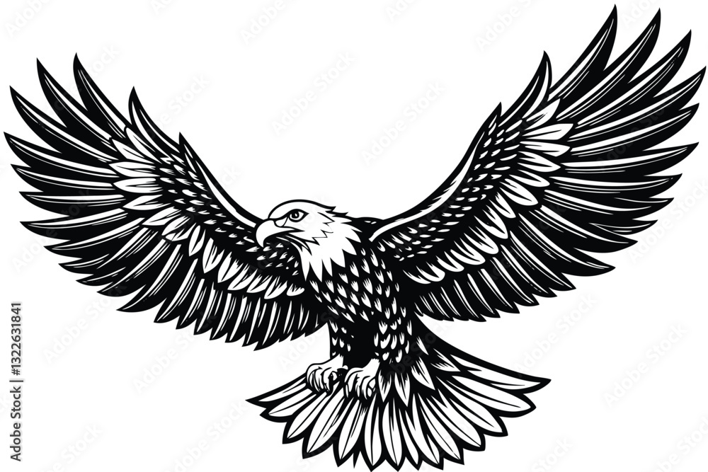 Obraz premium Eagle silhouette vector