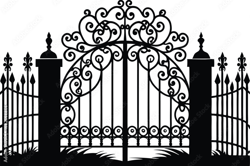 iron gates silhouette iron gates silhouette