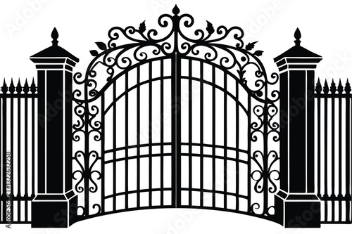 iron gates silhouette