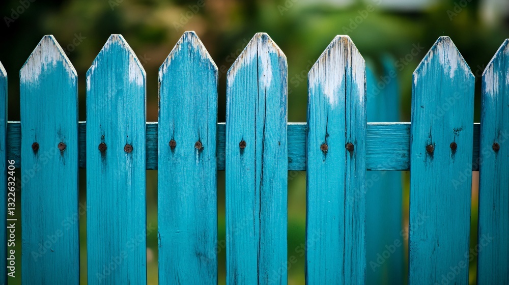 Fototapeta premium Professional Blue Wooden Fence Texture for Design Projects and Backgrounds