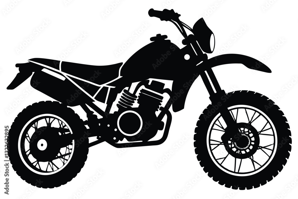 Obraz premium silhouette of a motocross