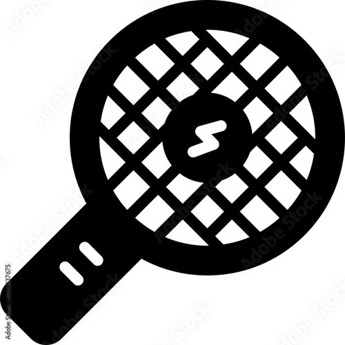 racket icon illustration design with solid