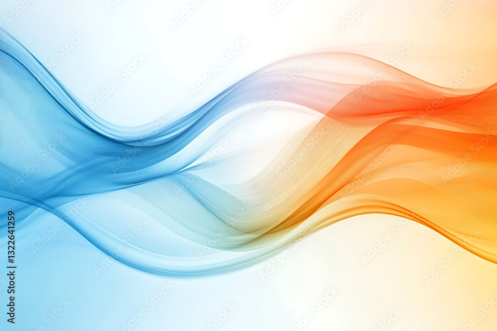 Abstract Flowing Blue and Orange Wave Background Design Abstract Flowing Blue and Orange Wave Background Design