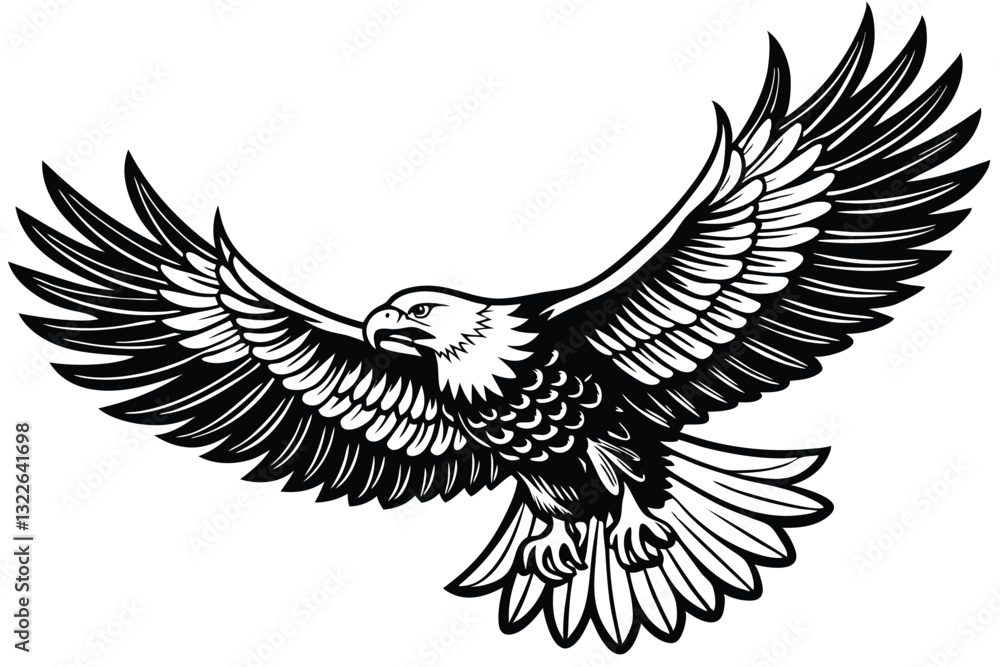 Obraz premium Bald Eagle Silhouette vector