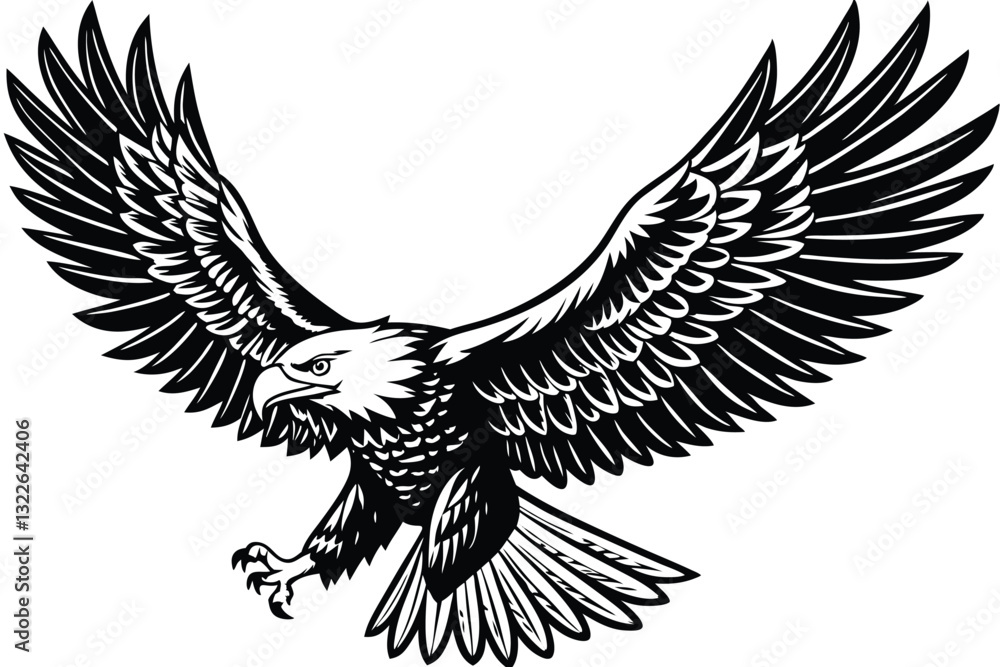 Obraz premium Bald Eagle Silhouette vector