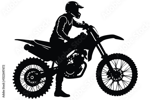 motocross riders Silhouettes