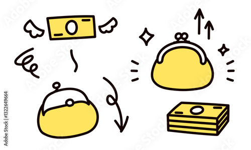 お金関係のイラストセット