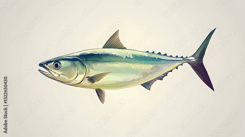 Fototapeta premium mackerel fish isolated on white background