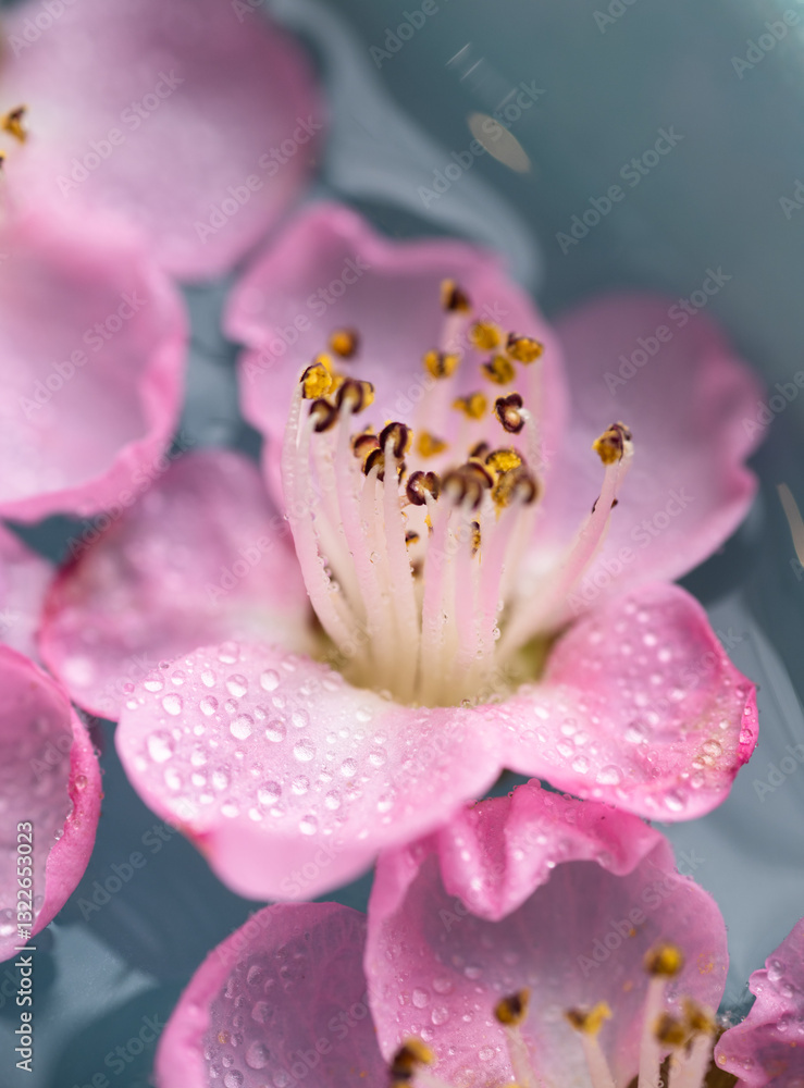 Close up of Beautiful Pink Peach Tree Blossoms Close up of Beautiful Pink Peach Tree Blossoms
