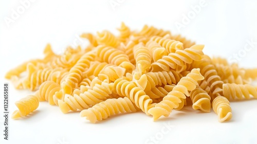Pile of organic gluten free fusilli pasta