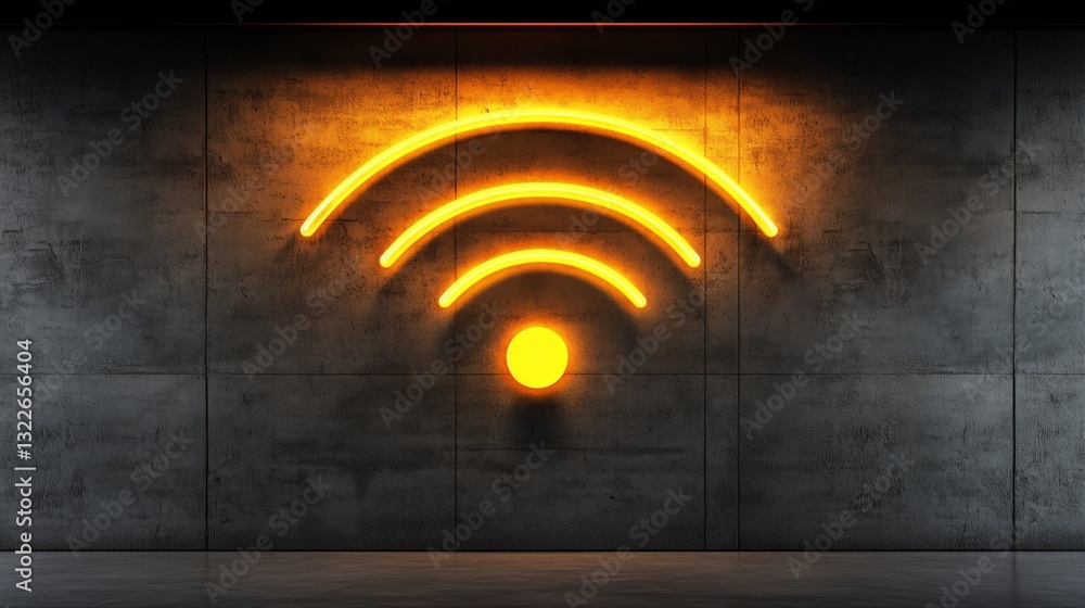 Obraz premium Wi-Fi wireless internet network symbol icon . Minimalism concept.