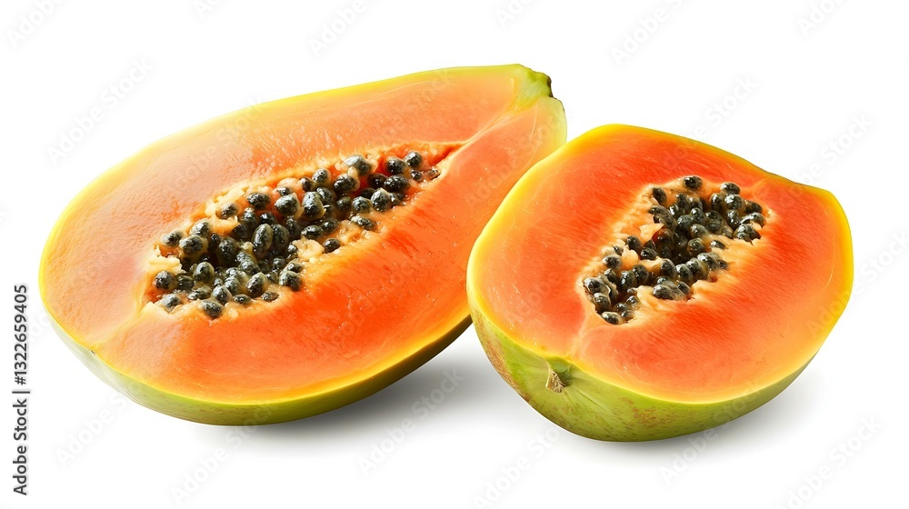 Papaya isolated on a white background Papaya isolated on a white background