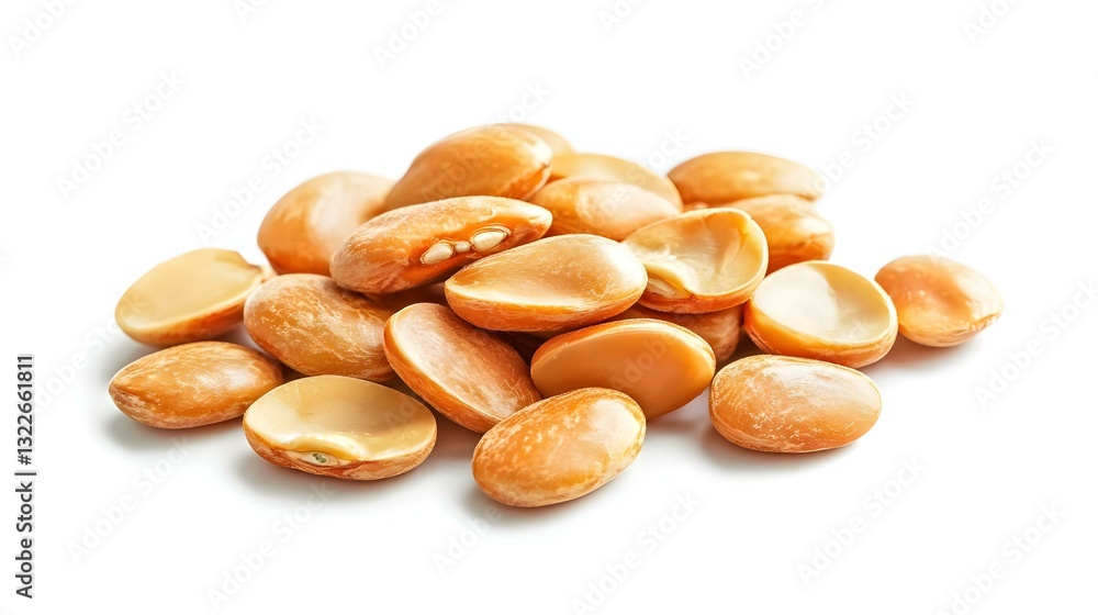 Fototapeta premium dried broad beans on white background