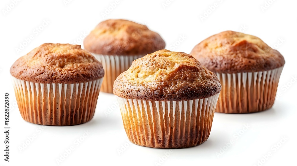 Muffins close-up isolated on white background Muffins close-up isolated on white background